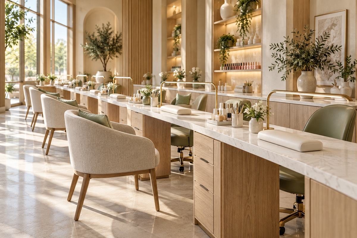 Bàn manicure và khu làm việc