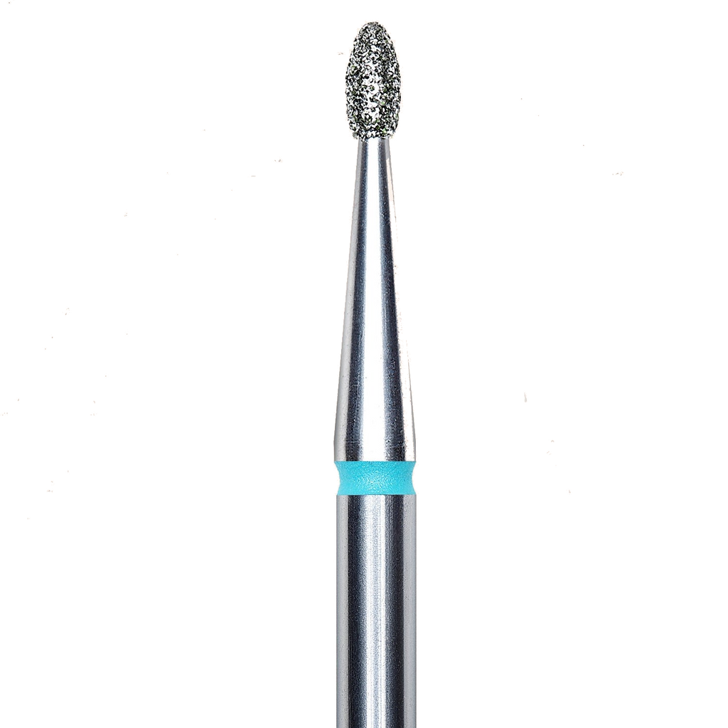 FRESA DE DIAMANTE PARA UÑAS, "BUD" (FORMA DE CAPULLO), AZUL, DIÁMETRO DE CABEZA 1.6/3.4MM (FA50B016/3.4) - STALEKS™