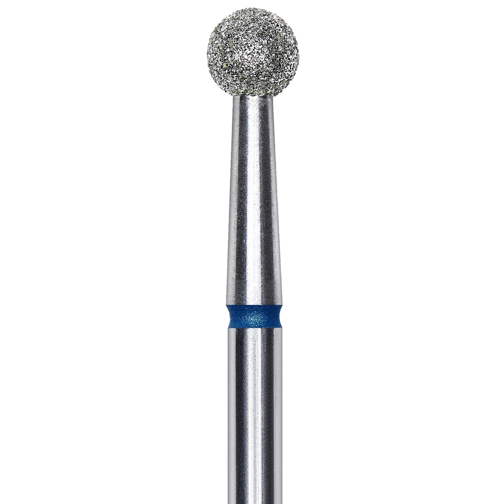 FRESA DE DIAMANTE PARA UÑAS, "BOLA", AZUL, DIÁMETRO DE CABEZA 4MM (FA01B040) - STALEKS™