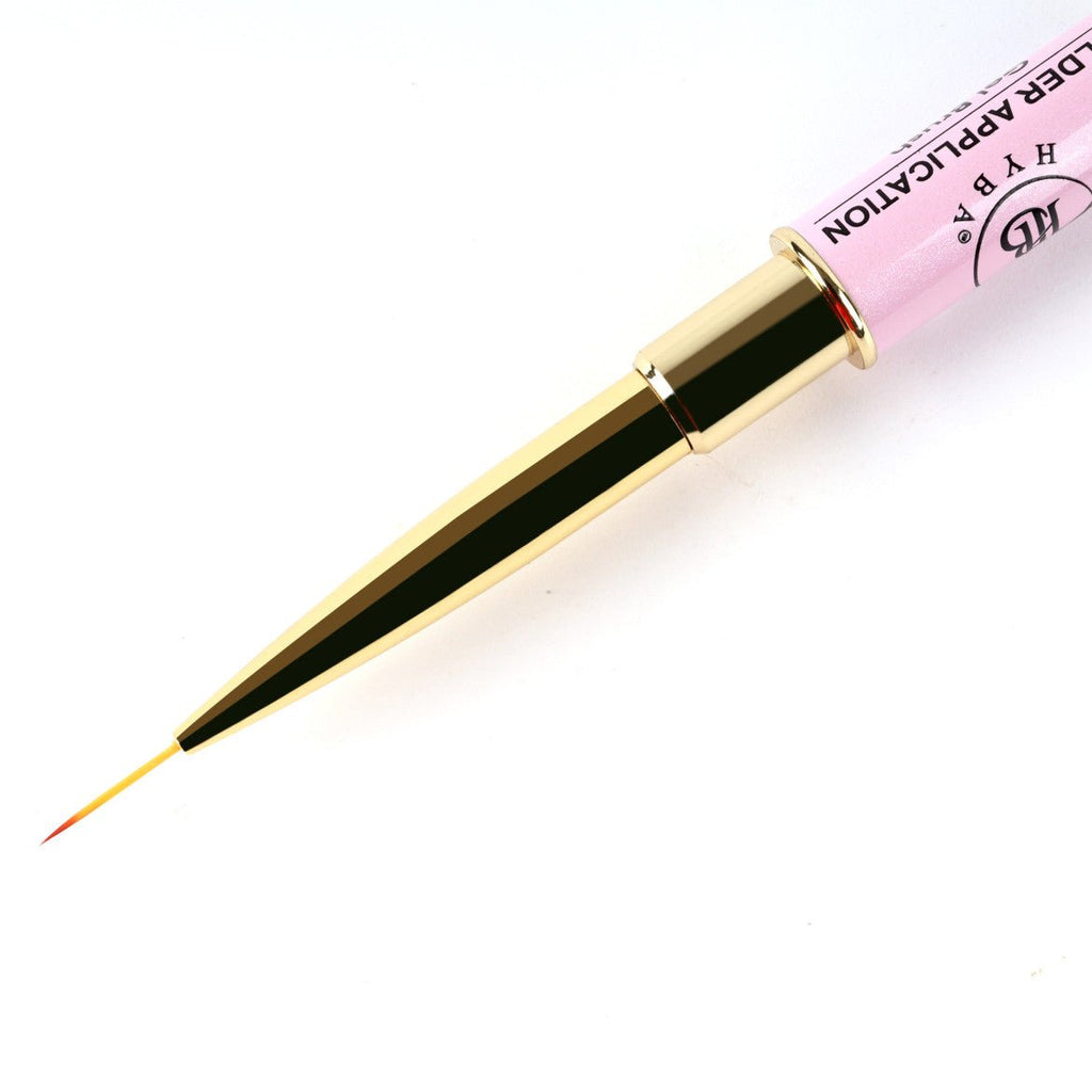 BUILDER GEL Application Square Dual Brush and Liner #14 (PINK)