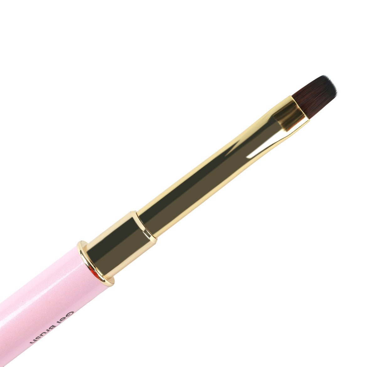 BUILDER GEL Application Square Dual Brush and Liner #14 (PINK)