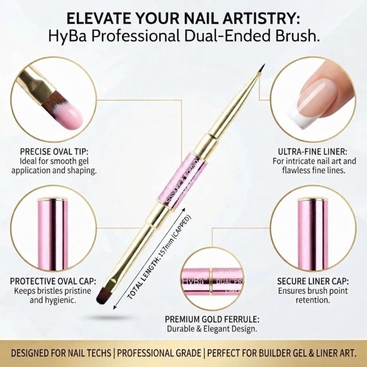 BUILDER GEL - Dual Brushes #14 (ROSE GOLD)