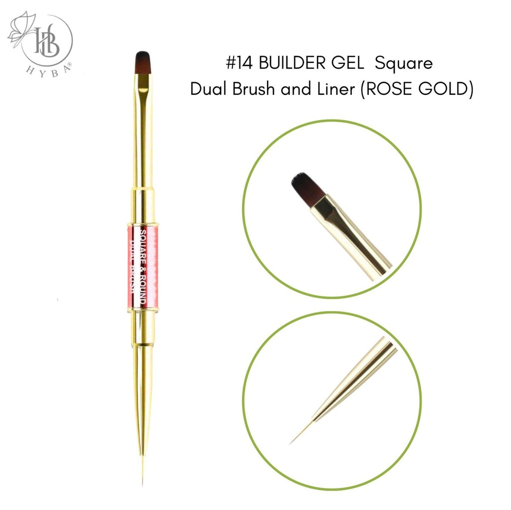 BUILDER GEL - Dual Brushes #14 (ROSE GOLD)