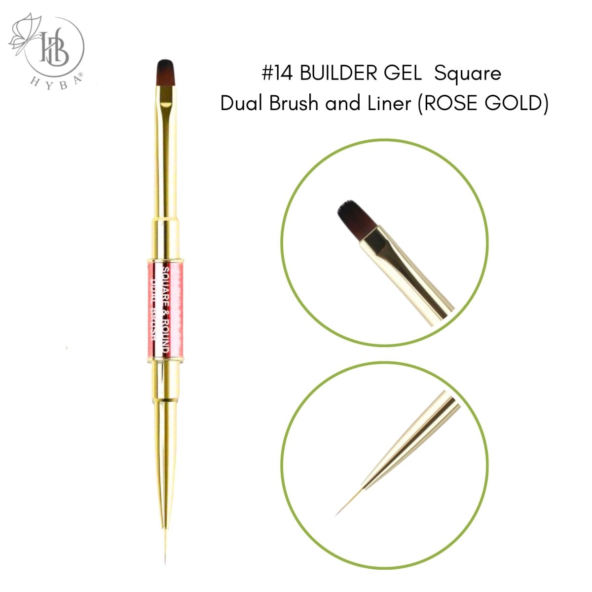 BUILDER GEL - Dual Brushes #14 (ROSE GOLD)