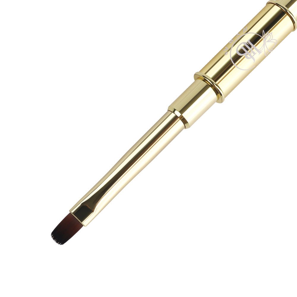 GEL CONSTRUCTOR - Pincel Dual Cuadrado y Liner (DORADO) n.º 16