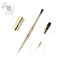 GEL CONSTRUCTOR - Pincel Dual Cuadrado y Liner (DORADO) n.º 16