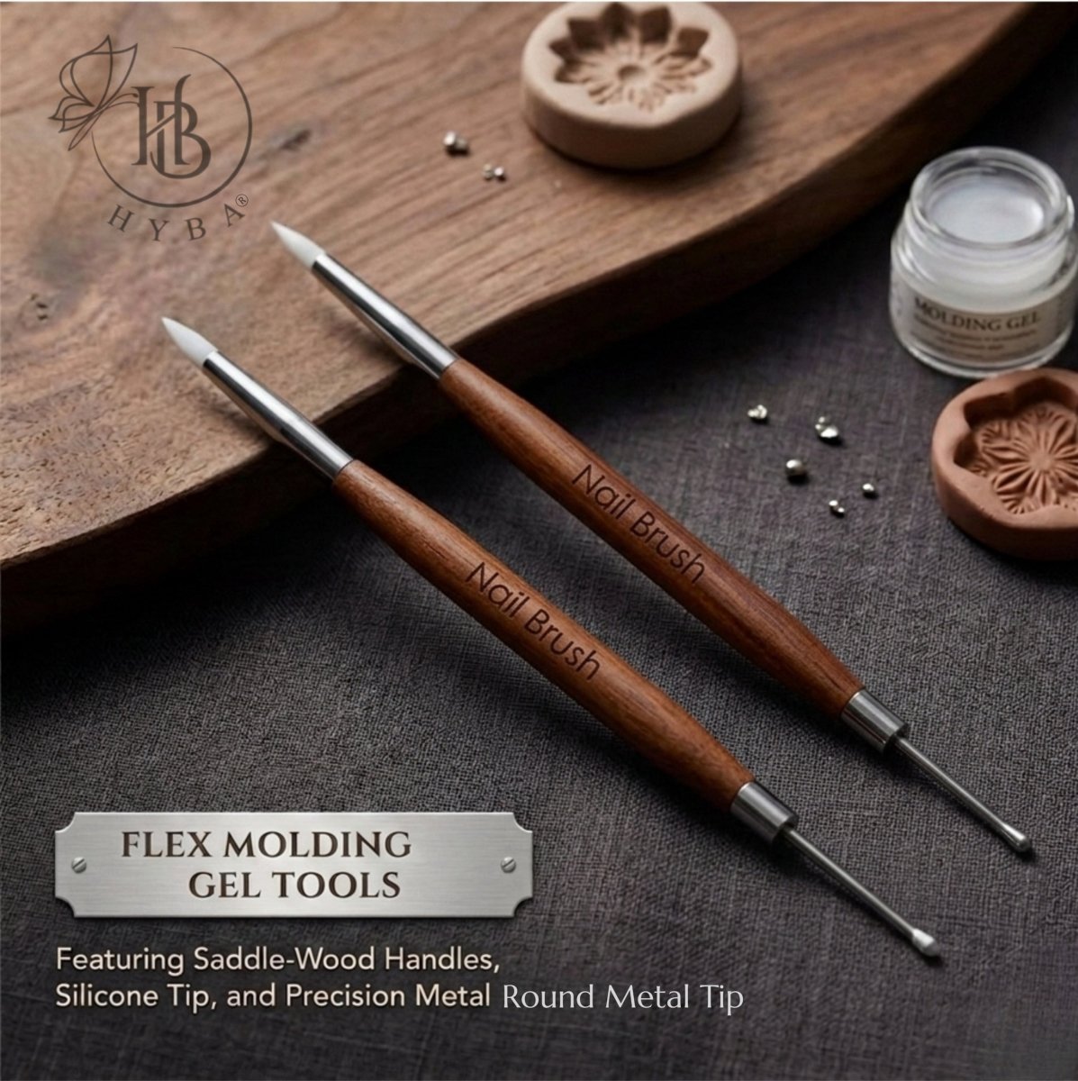 Molding Gel Dual Brush with Round Metal Tip #18