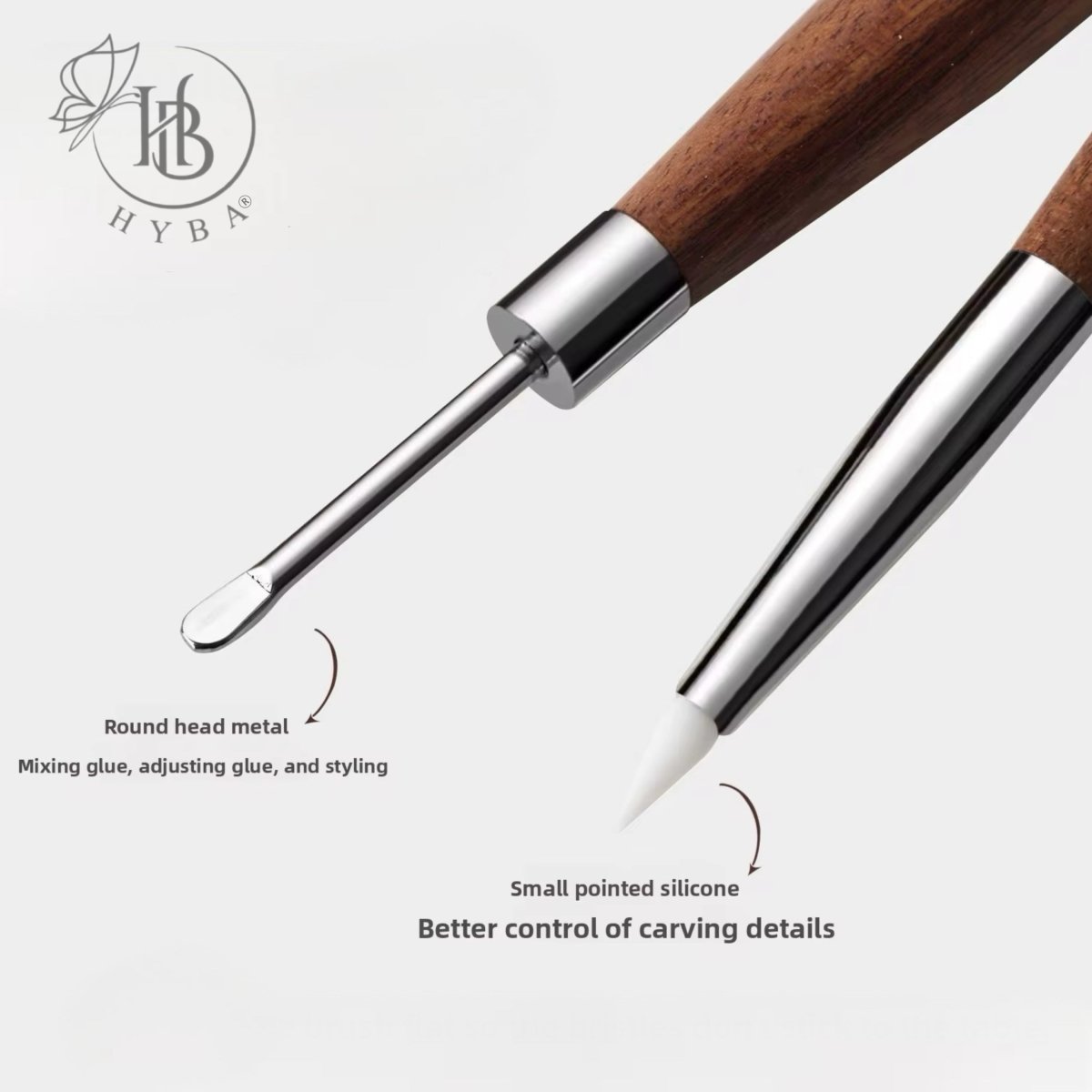 Molding Gel Dual Brush + Scoop Metal Tip (BROWN) #18AA