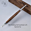 Gel moldeador de doble cepillo + punta de metal con espátula (MARRÓN) #18AA
