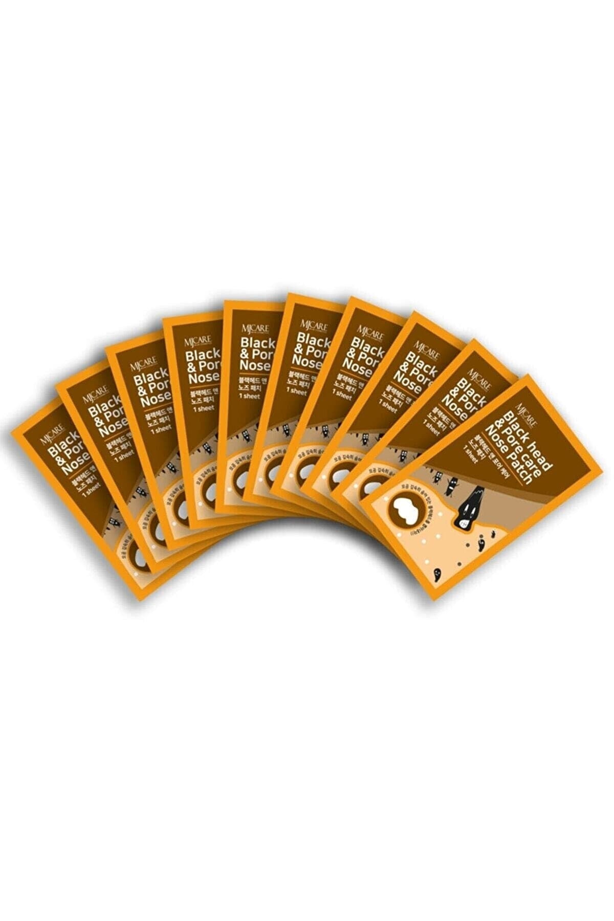 Mjcare Nose Pack Tira limpiadora nasal para puntos negros y poros x10
