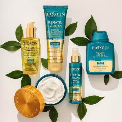 Aceite de cuidado capilar reparador de queratina y argán Bioxcin 150 ml