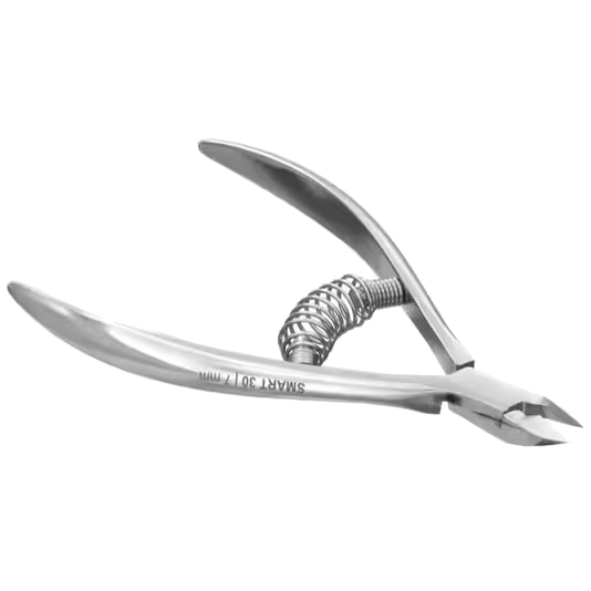 Alicate para cutículas STALEKS Pro Smart 30 con muelle, mordaza completa de 0,27 pulgadas (7 mm) Ns-30-7