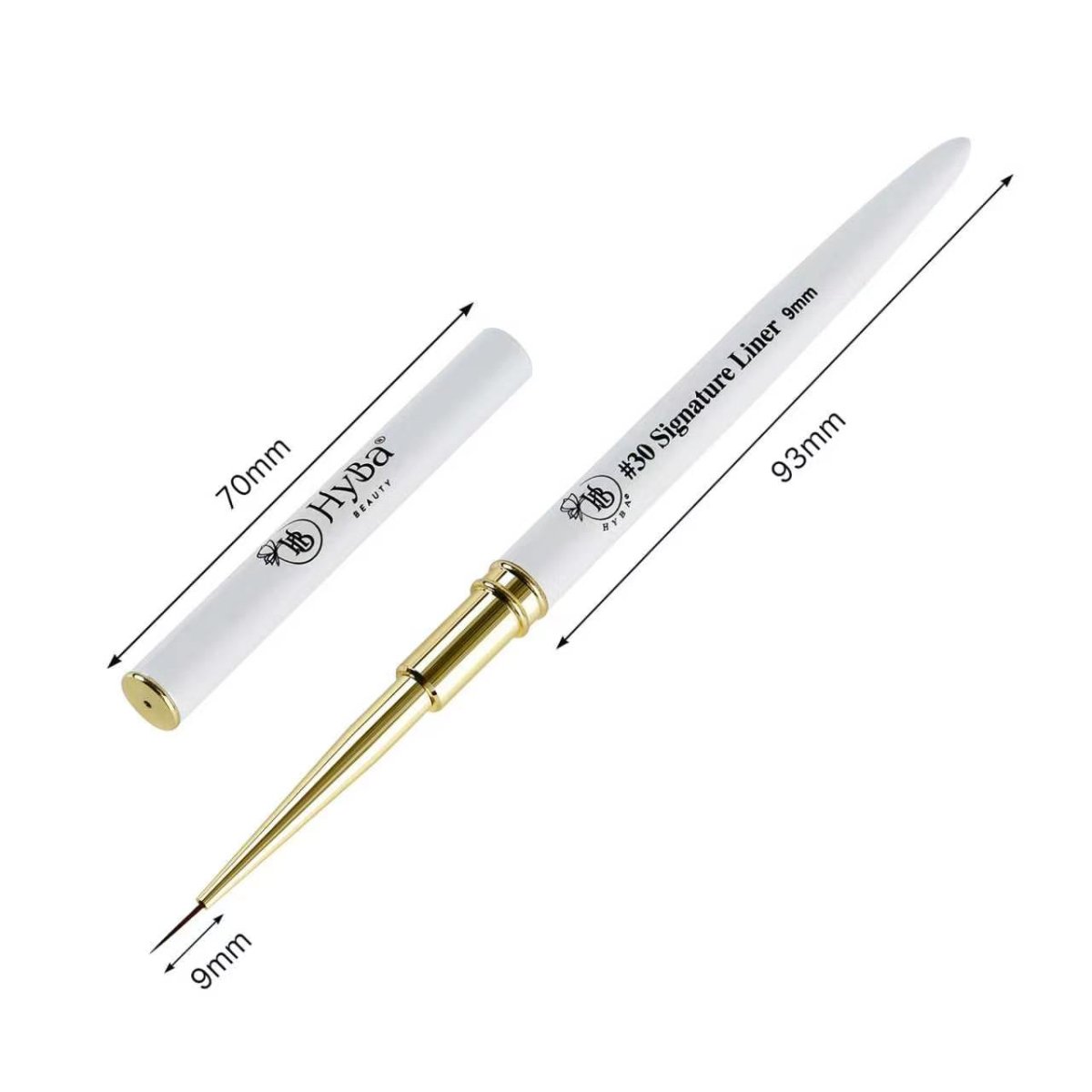 Signature Liner Nail Brush White / 9mm #30 / Kolinsky Bristles