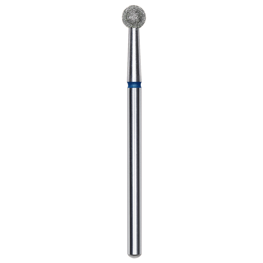 FRESA DE DIAMANTE PARA UÑAS, "BOLA", AZUL, DIÁMETRO DE CABEZA 4MM (FA01B040) - STALEKS™