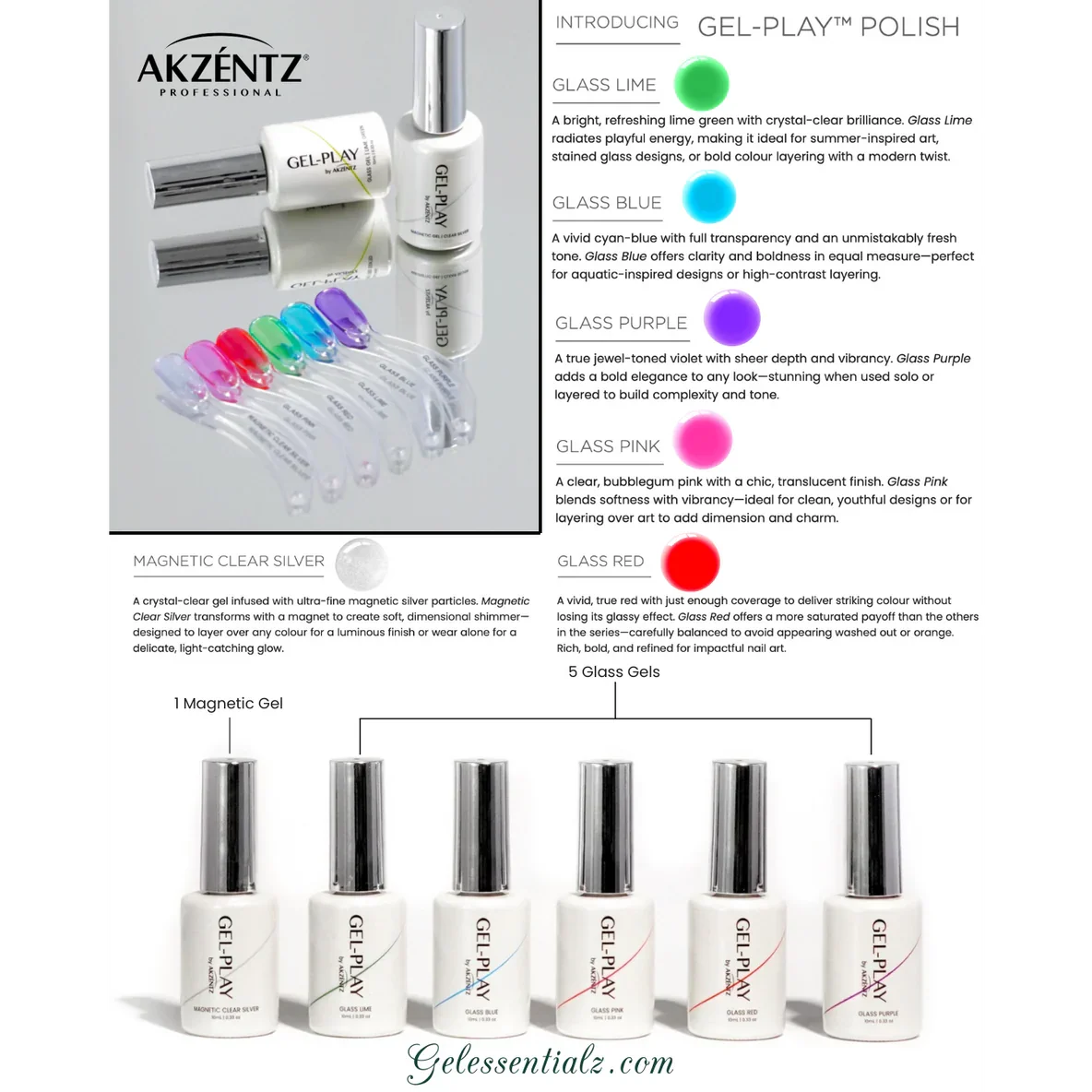 Akzentz - Gel Play Glass Purple, 10ml