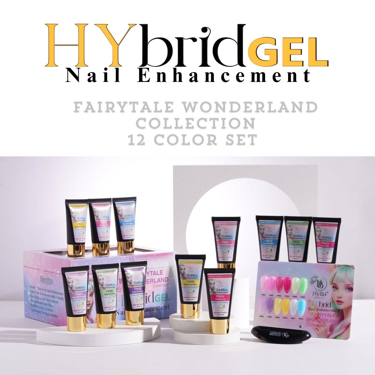 FAIRYTALE WONDERLAND HyGEL® Box Set #6 - (Includes: 12 color tubes, 1 mini squeezer & 1 color chart)