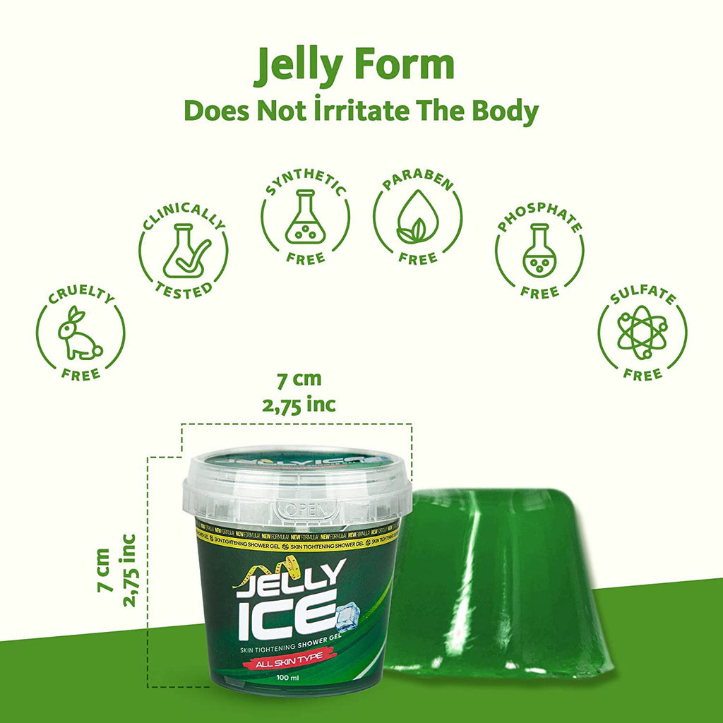 Gel de ducha reafirmante Jellyice - Todo tipo de piel - Fórmula natural - Gel de baño reafirmante