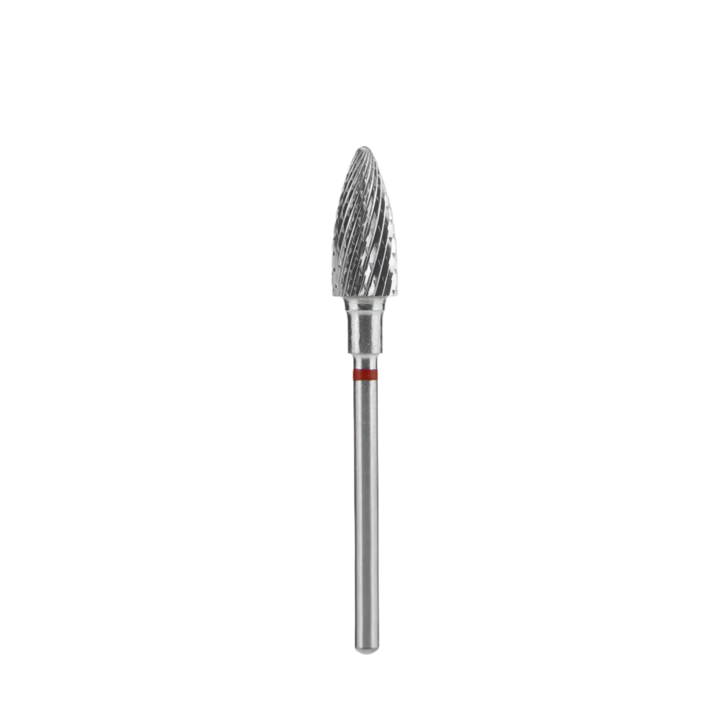 STALEKS - Fresa de carburo para uñas, "Piña", grano rojo suave, 6/14 mm (FT110r060/14) (#213)