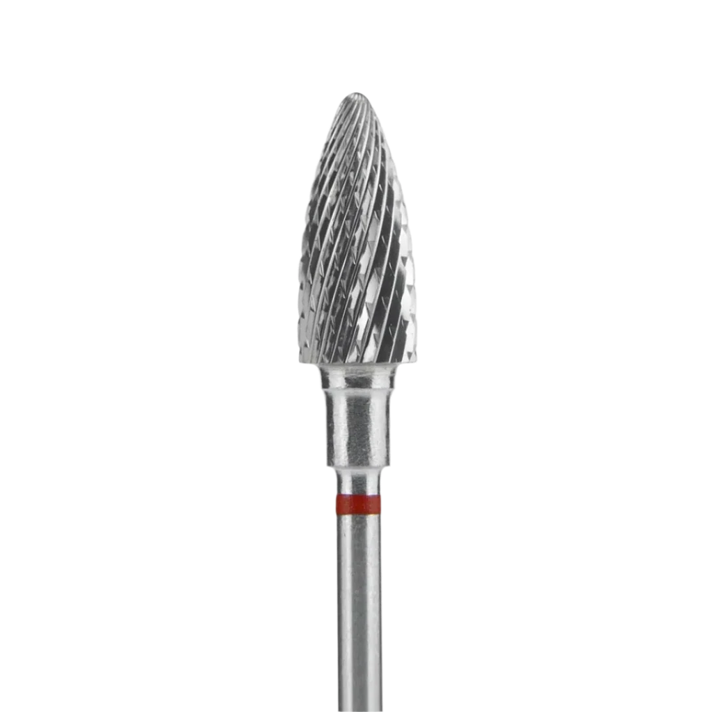STALEKS - Fresa de carburo para uñas, "Piña", grano rojo suave, 6/14 mm (FT110r060/14) (#213)