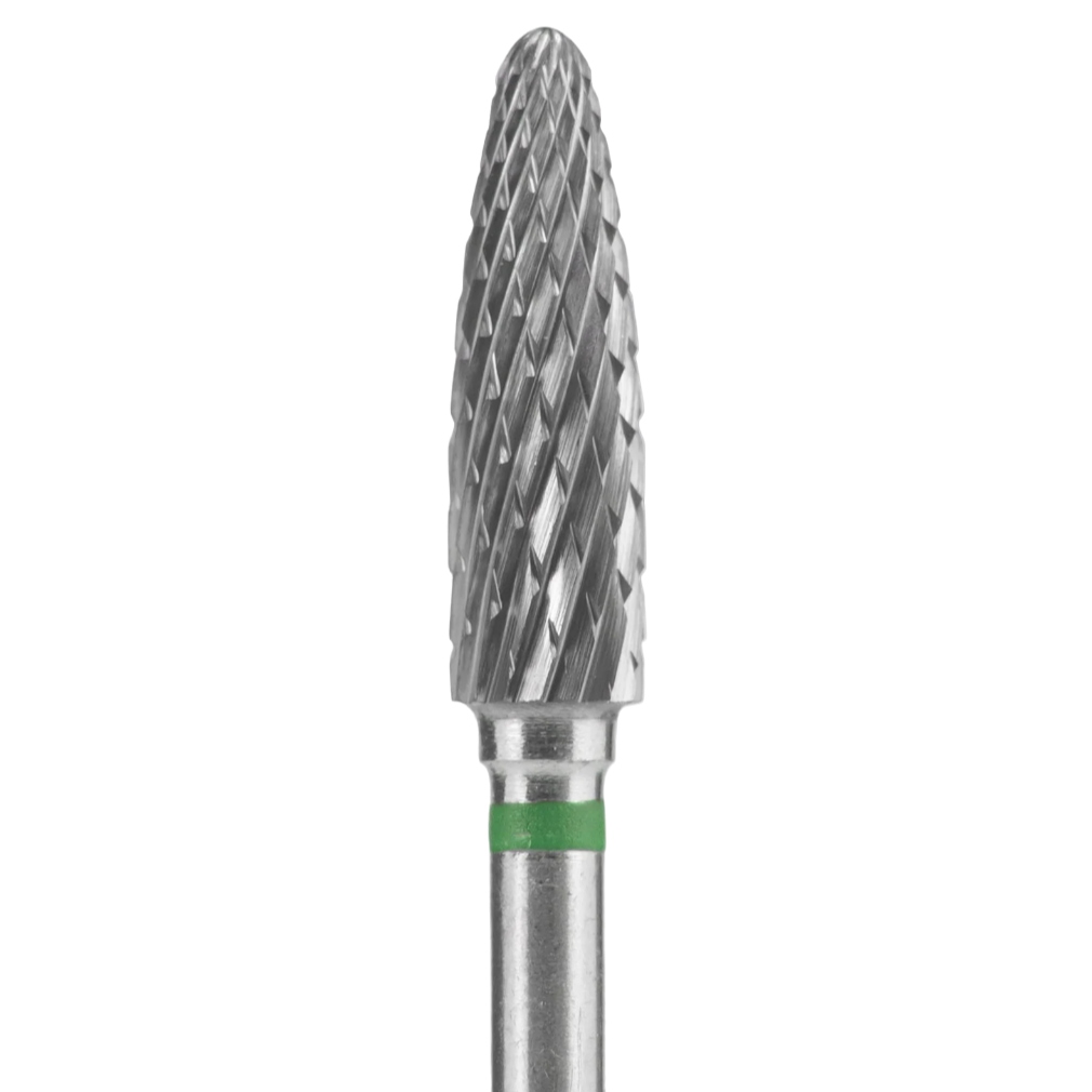 CARBIDE NAIL DRILL BIT, "CORN", GREEN, HEAD DIAMETER 4/14MM (FT90G040/14) (#207)-STALEKS™