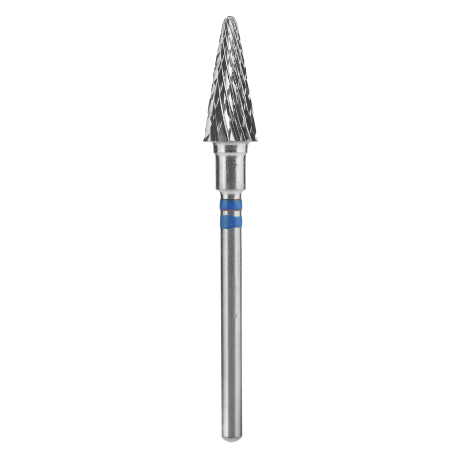 FRESA DE CARBURO PARA MANICURA PARA ZURDOS, "CONO" BLUE EXPERT, DIÁMETRO DE CABEZAL 6/ 14 MM (FT73B060/14) (#206)-STALEKS™