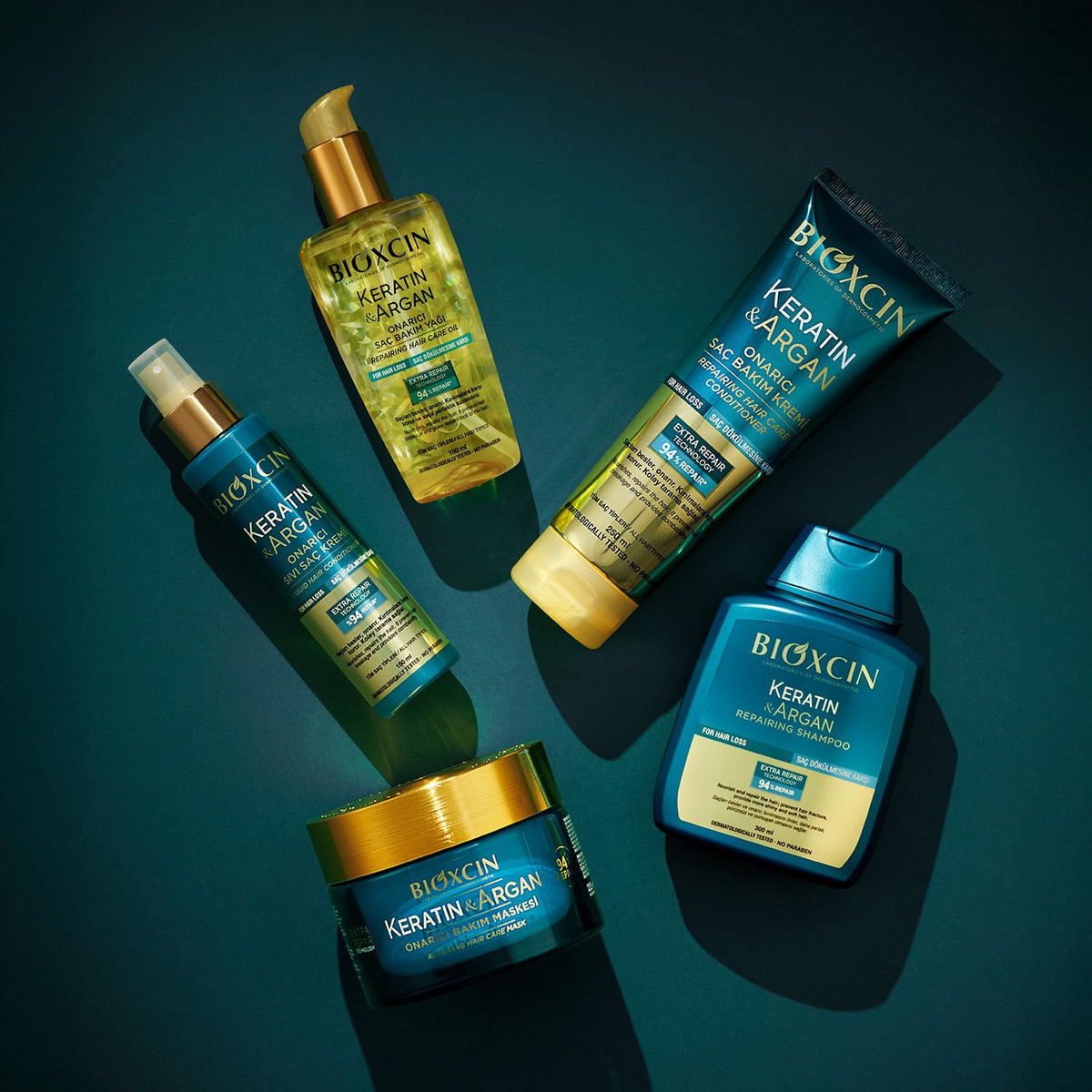 Crema reparadora para el cabello Bioxcin Keratin & Argan