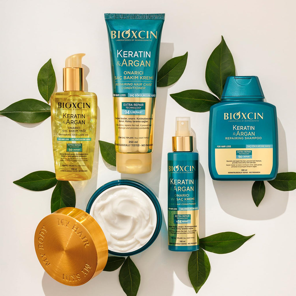 Aceite de cuidado capilar reparador de queratina y argán Bioxcin 150 ml