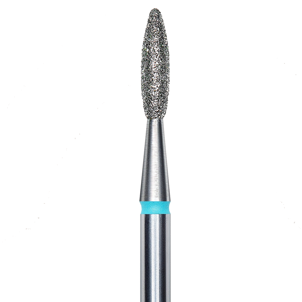 FRESA DE DIAMANTE PARA UÑAS, "LLAMA", AZUL, DIÁMETRO DE CABEZA 2.1/8MM (FA10B021/8) - STALEKS™
