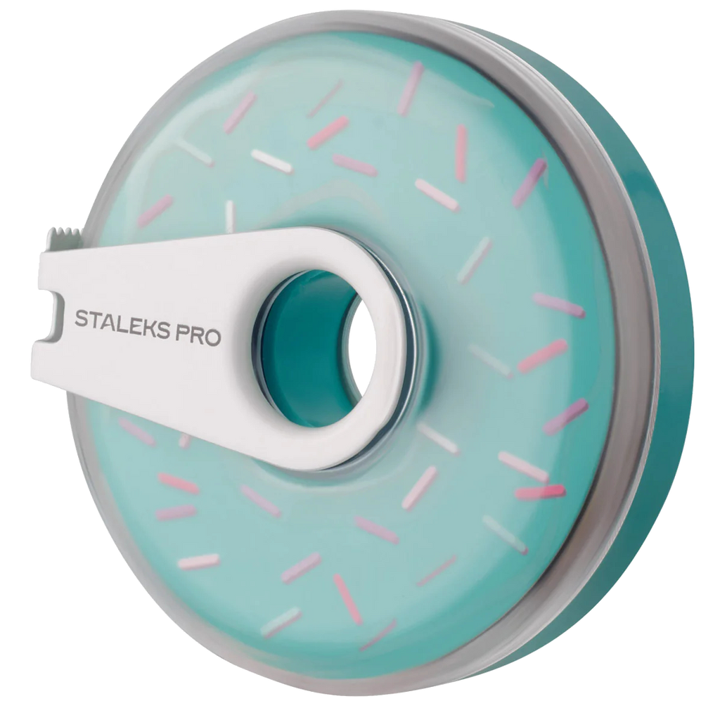ROLLO DE REPUESTO PARA LIMA DE UÑAS STALEKS PRO EXPERT WHITE EN ESTUCHE DE PLÁSTICO, 80 LIMAS DESECHABLES POR ROLLO AT- STALEKS™