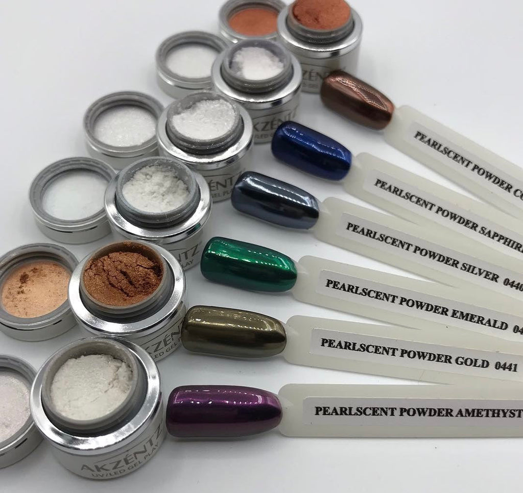 Akzentz - Kit de polvos nacarados Gel-Play (6 x 1g)