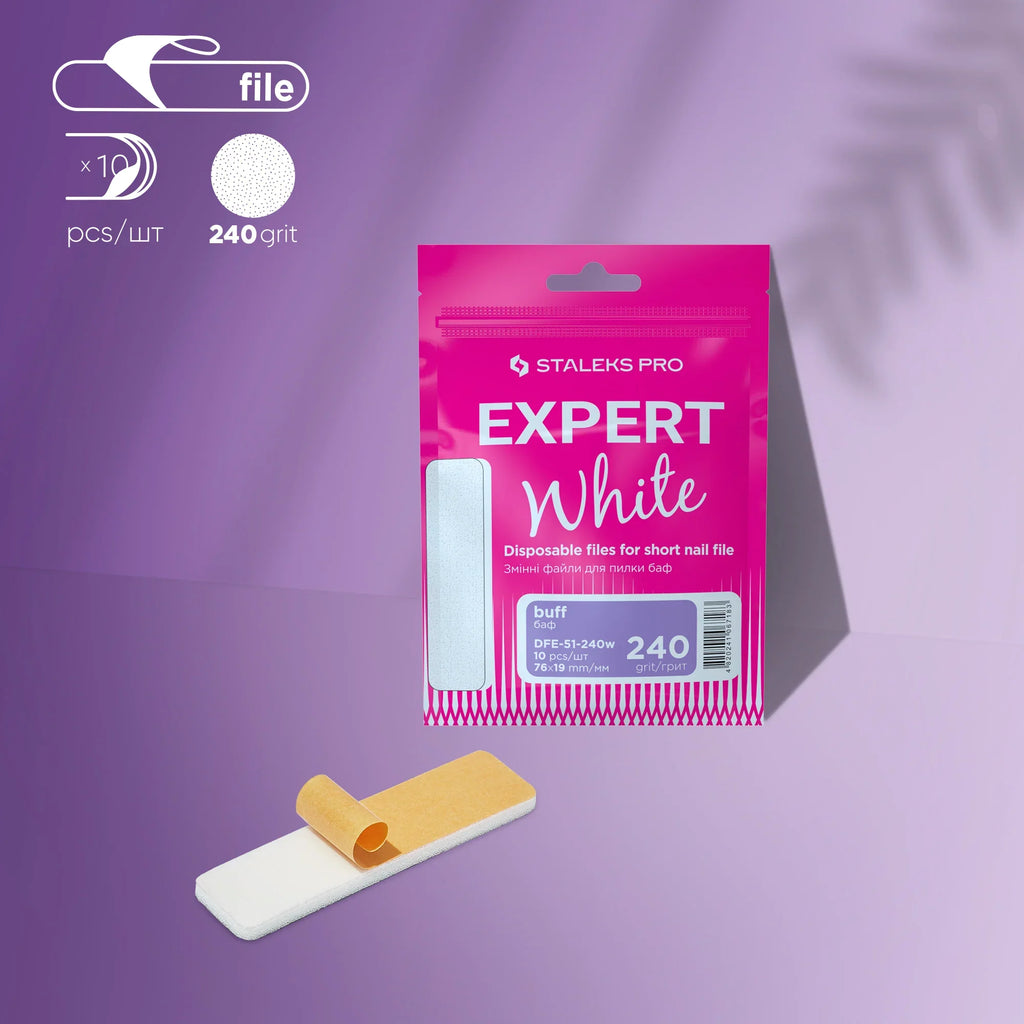 Limas blancas desechables para limado corto (10 piezas) DFE-51 - STALEKS
