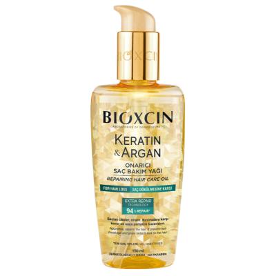 Aceite de cuidado capilar reparador de queratina y argán Bioxcin 150 ml