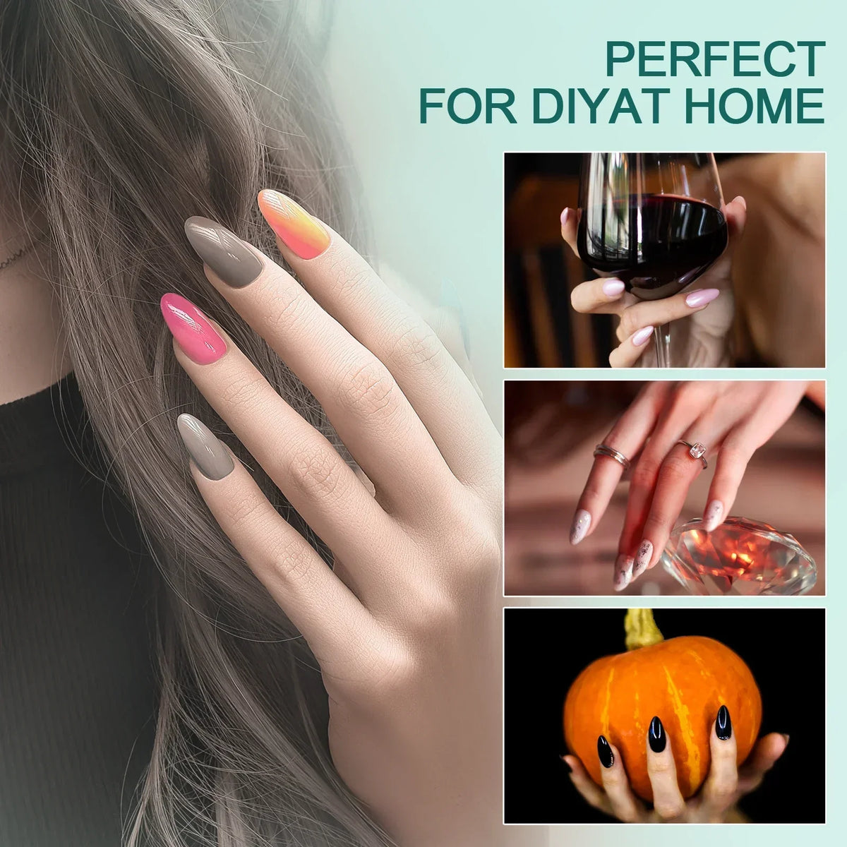 Nailpop 120 unidades/caja, puntas de uñas Gel X, forma almendrada/cuadrada, cortas/medias, puntas de gel suave, uñas postizas, fáciles de quitar, extensiones de uñas.