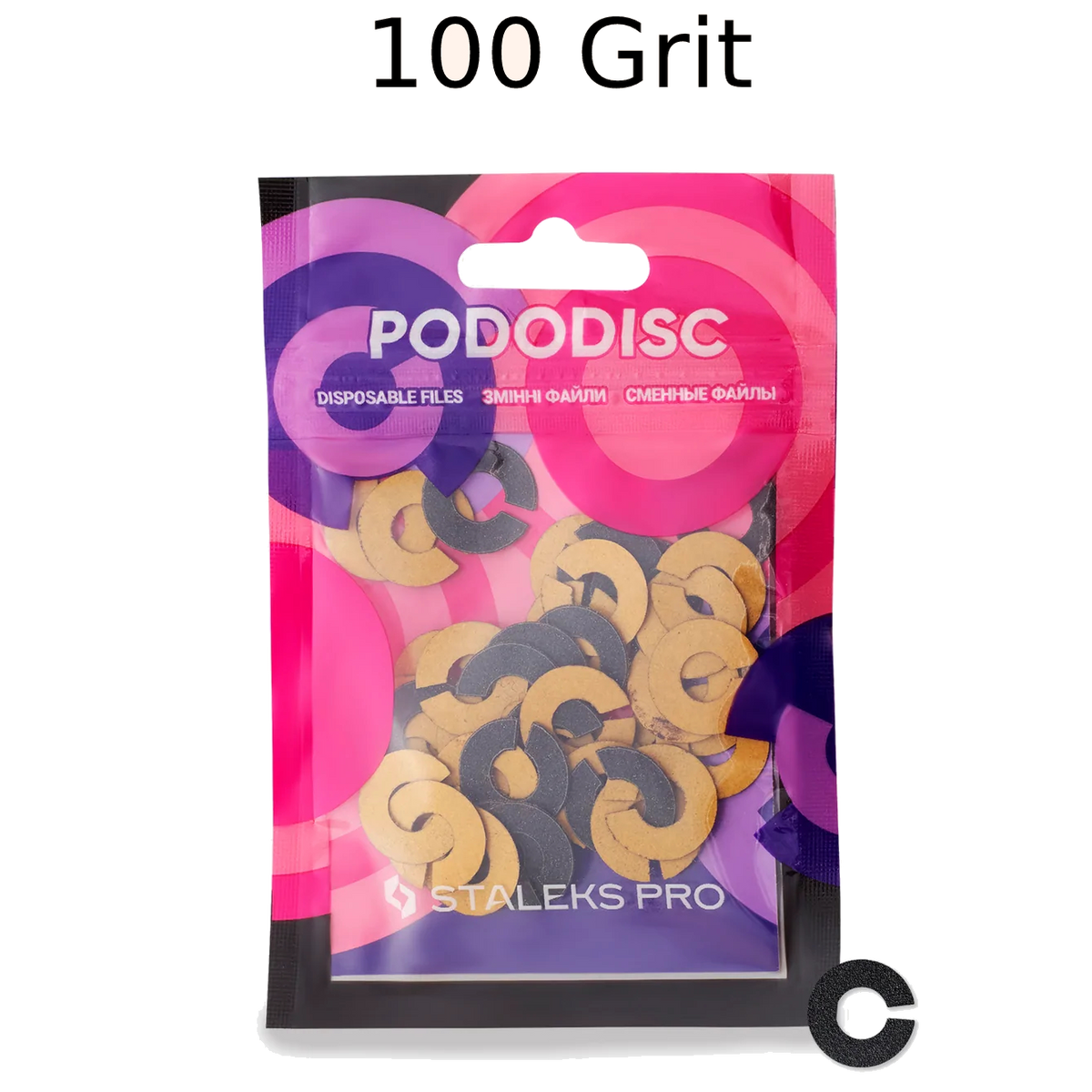 STALEKS PRO EXPERT UMBRELLA PODODISC RINGLIKE DISPOSABLE FILES SIZE S 15 MM DIAMETER REFILL PADS FOR PEDICURE DISC 50 PCS PDFR-15- STALEKS™
