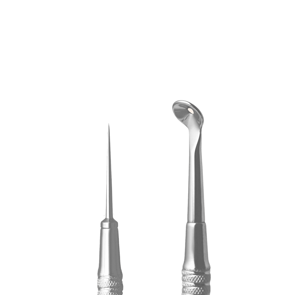 HERRAMIENTA PARA ELIMINACIÓN DE PUNTOS NEGROS STALEKS PRO EXPERT 20 TIPO 4, CUCHARA UNO Y AGUJA RECTA VIDAL DE DOBLE EXTREMO ZE-20/4 - STALEKS™