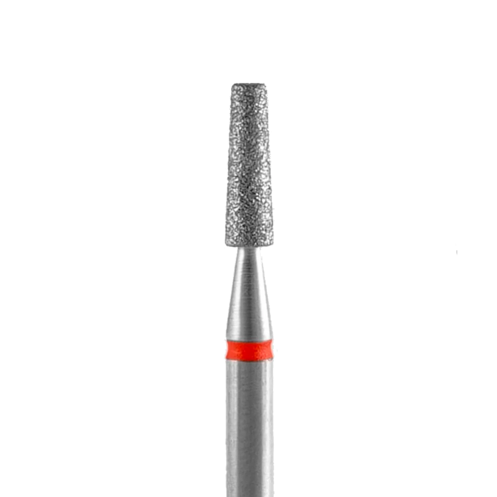 FRESA DE DIAMANTE PARA UÑAS, "TRONCO CÓNICO", ROJA, DIÁMETRO DE CABEZA 2.5/8MM (FA70R025/8) - STALEKS™