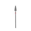 FRESA DE DIAMANTE PARA UÑAS, "PERA REDONDEADA", ROJA, DIÁMETRO DE CABEZA 5/12MM (FA101R050/12) - STALEKS