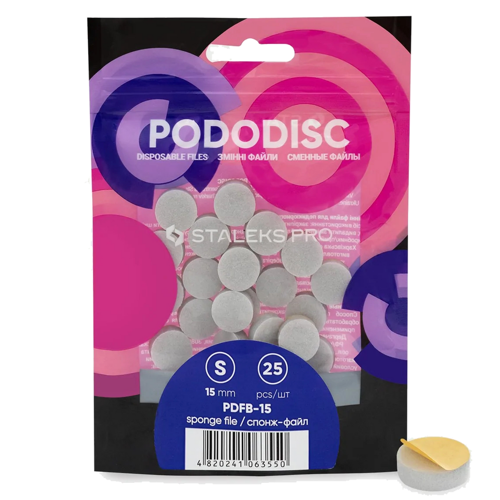 DISCOS ABRASIVOS DESECHABLES PARA PEDICURA STALEKS PRO PODODISC 25 UDS. PDFB- STALEKS™