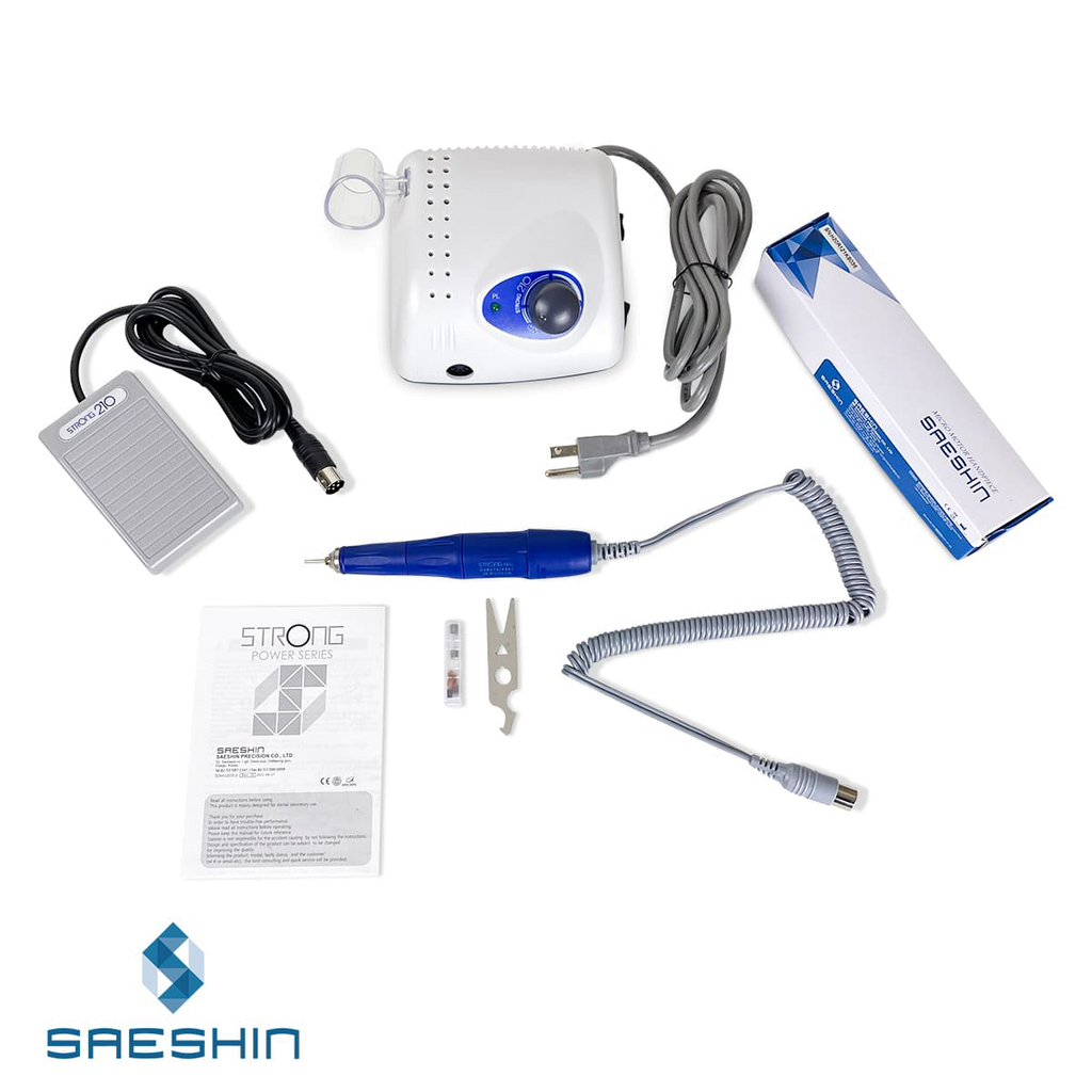 Torno para uñas Saeshin Strong 210 / 105LN Azul 45K RPM
