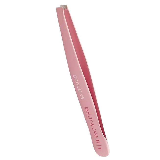 PINZAS PARA CEJAS STALEKS BEAUTY & CARE 11 TIPO 1, PUNTAS RECTAS ANCHAS, ROSA, TBC-11/1 - STALEKS™
