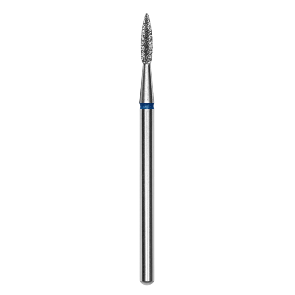 FRESA DE DIAMANTE PARA UÑAS, PUNTA DE "LLAMA", AZUL, DIÁMETRO DE CABEZAL 1.8MM/8MM (FA11B018/8)- STALEKS™
