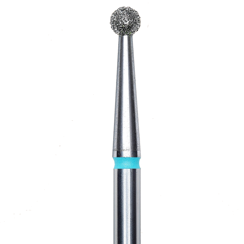 FRESA DE DIAMANTE PARA UÑAS, "BOLA", AZUL, DIÁMETRO DE LA CABEZA 2.5MM (FA01B025) - STALEKS™