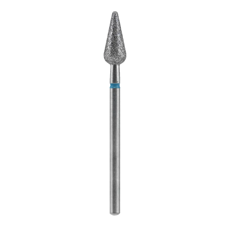 STALEKS - Fresa de diamante para uñas, "Pera puntiaguda", azul, EXPERT 5/12 mm (FA100B050/12)