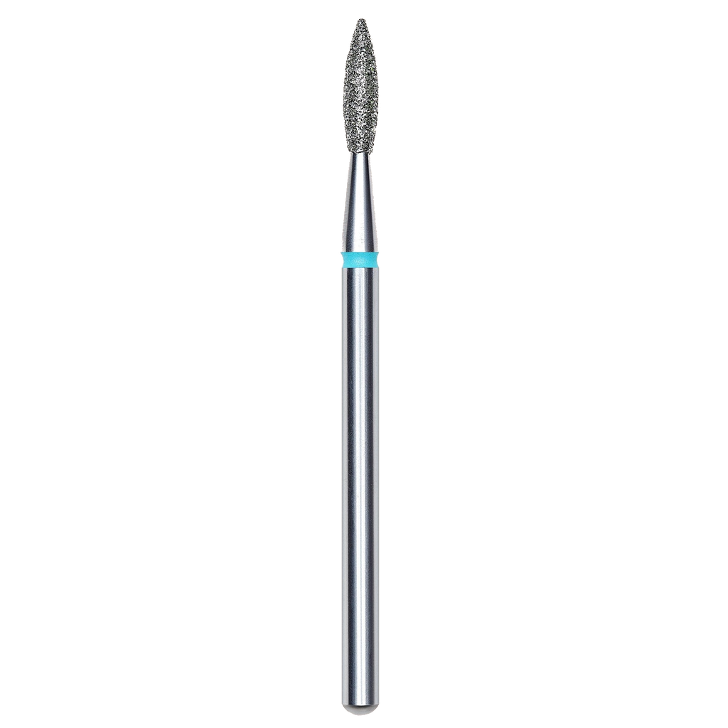 FRESA DE DIAMANTE PARA UÑAS, "FLAMA", AZUL, DIÁMETRO DE CABEZA 2.1/8MM (FA11B021/8) - STALEKS™