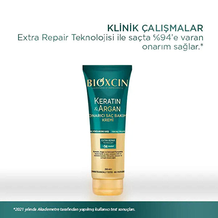 Crema reparadora para el cabello Bioxcin Keratin & Argan