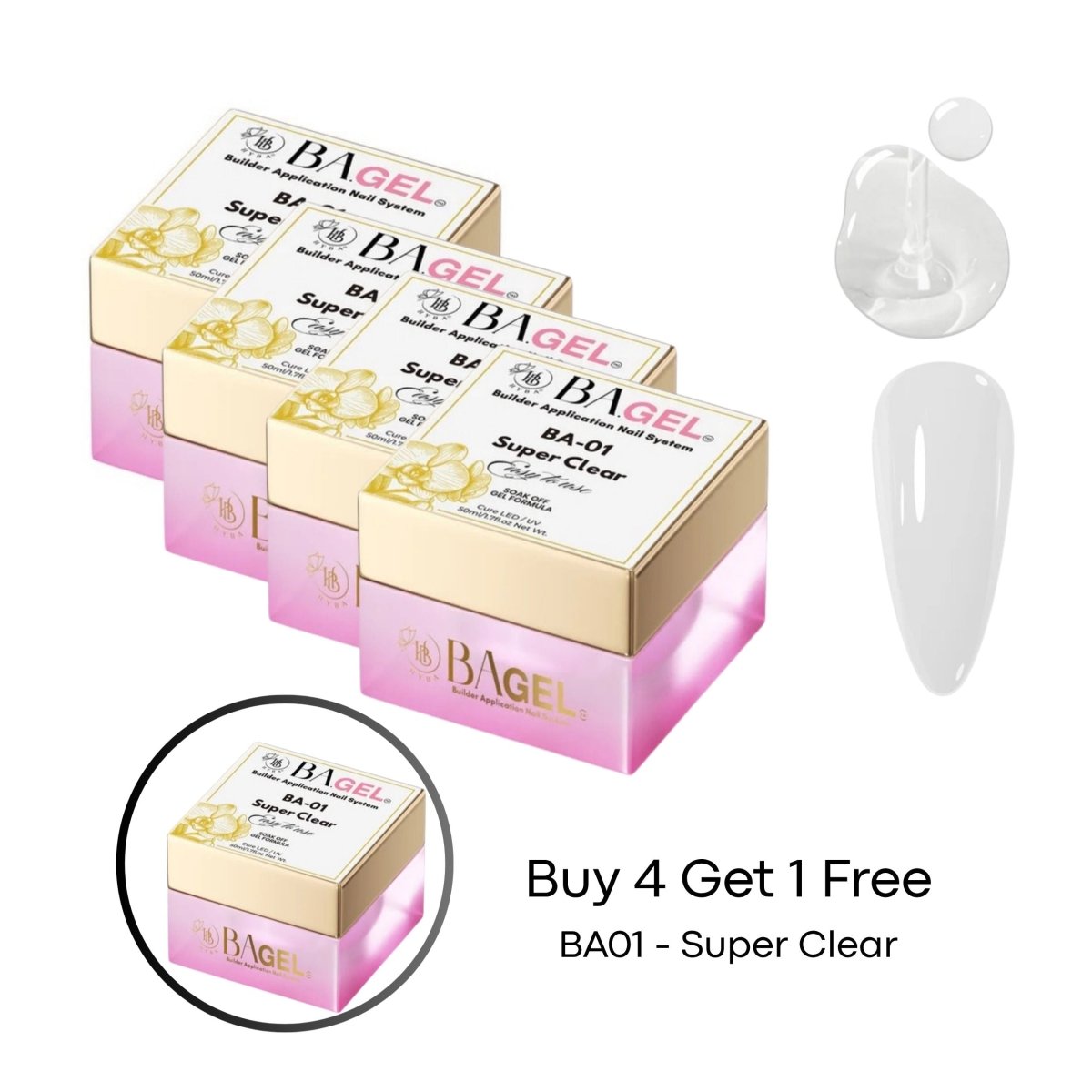 BA.GEL® Builder Bottle Gel - #BA-01 Super Clear (50ml)