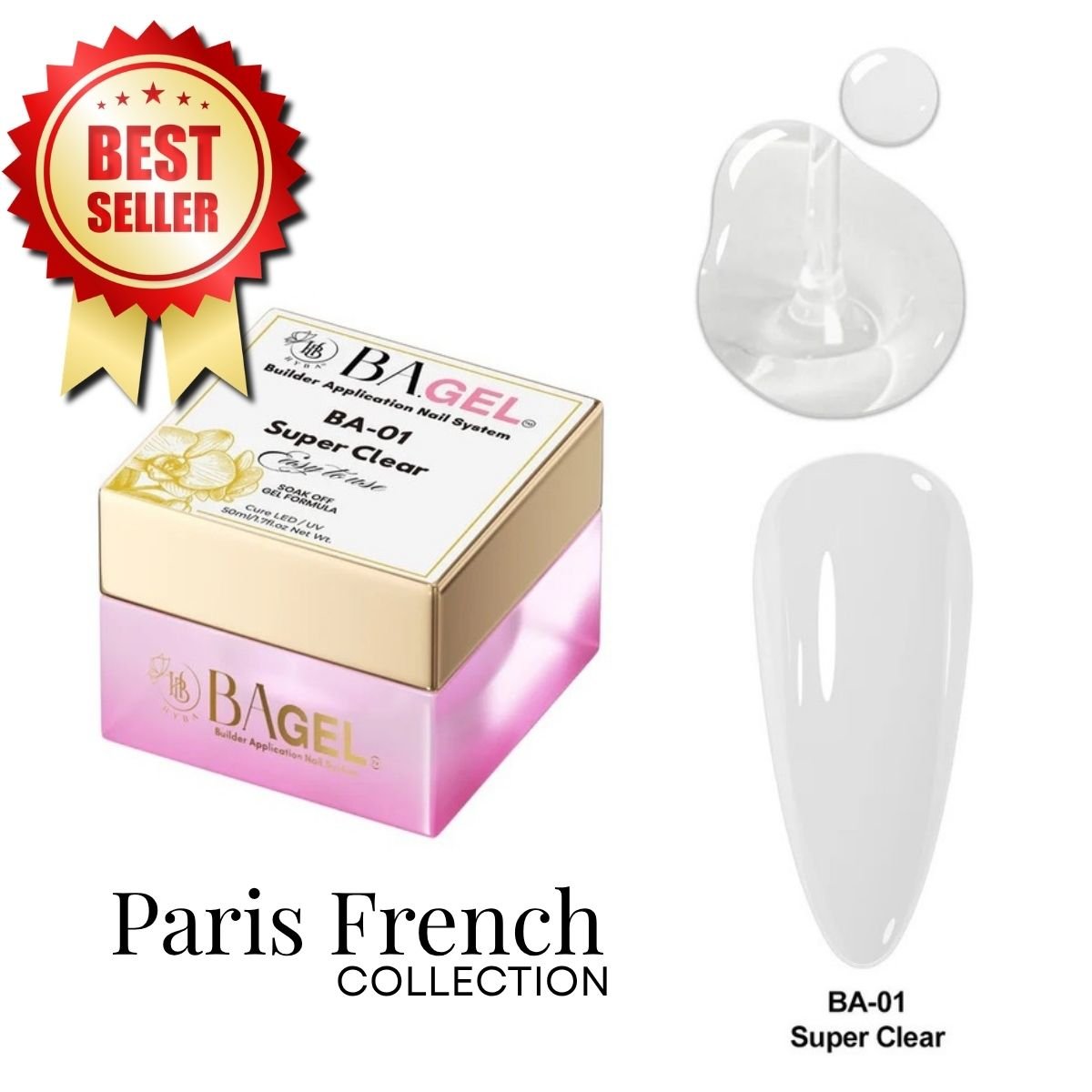 BA.GEL® Builder Bottle Gel - #BA-01 Super Clear (50ml)