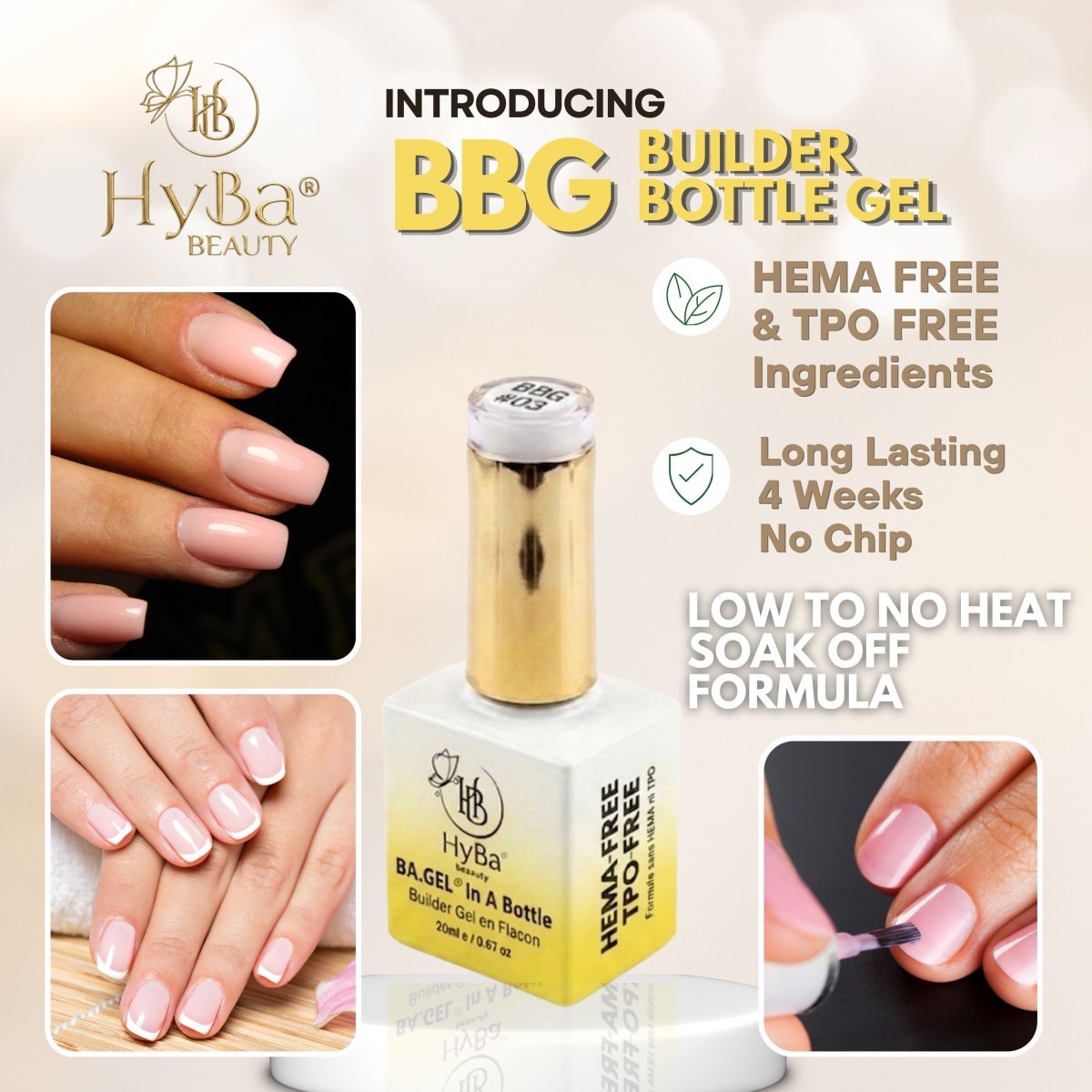 BA.GEL® Builder Bottle Gel (BBG) BBG#05 - Pale Nude (20ml)