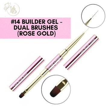 BUILDER GEL - Dual Brushes #14 (ROSE GOLD)