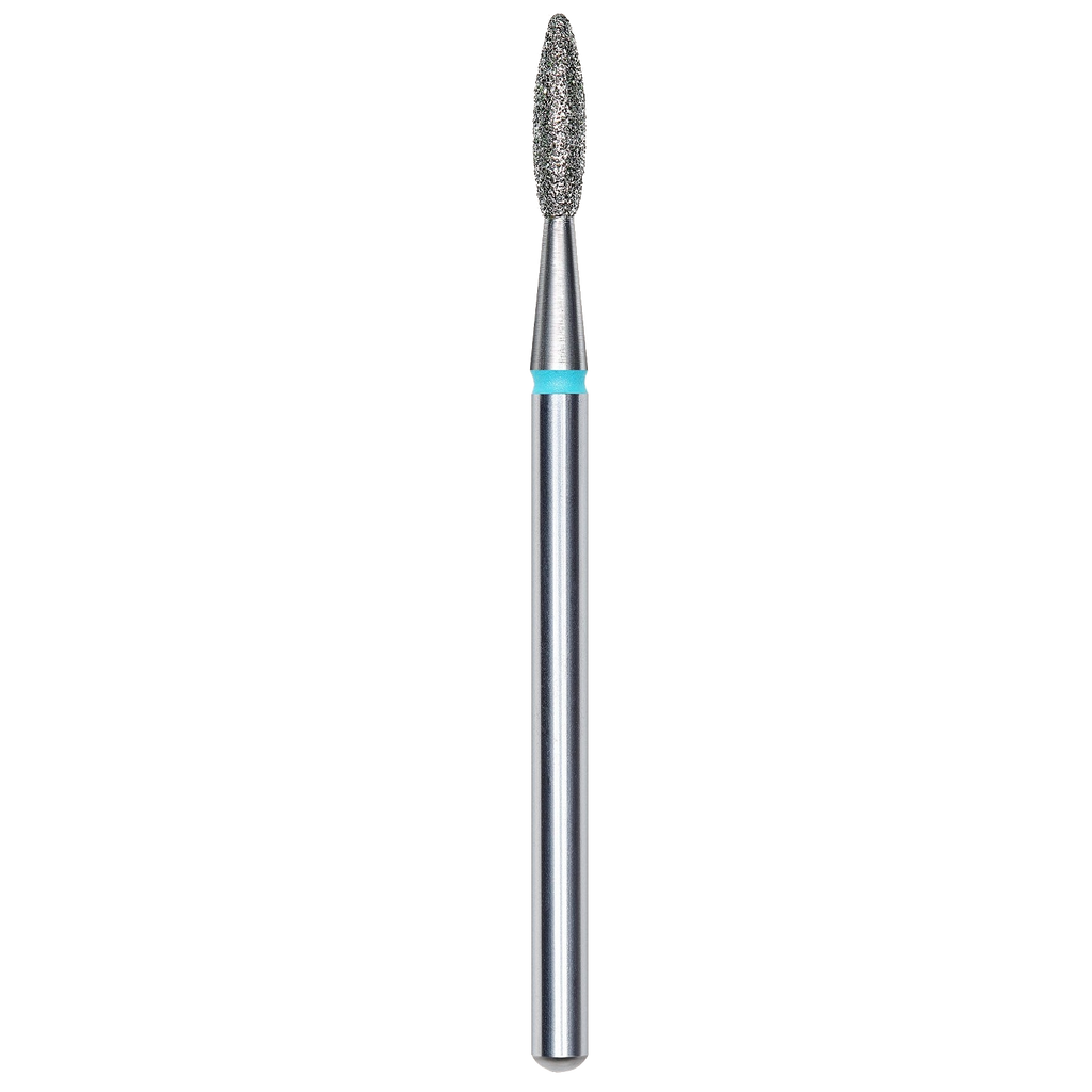 FRESA DE DIAMANTE PARA UÑAS, "LLAMA", AZUL, DIÁMETRO DE CABEZA 2.1/8MM (FA10B021/8) - STALEKS™